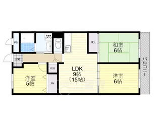 ヒノデハイツ2号館【3階】の間取り