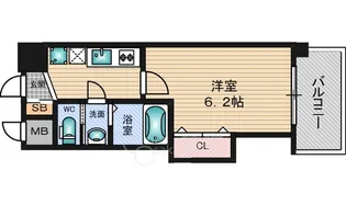 ラグゼ十三本町【4階】の間取り