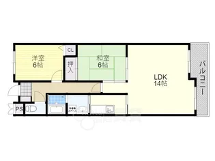 ガーデンヒルズ【3階】の間取り