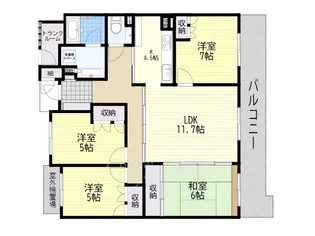 ネバーランド箕面潤水館【3階】の間取り