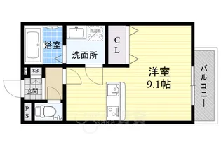 ゴールドヒル瀬川【3階】の間取り