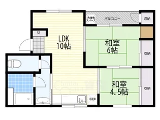 旭ヶ丘コーポ【2階】の間取り
