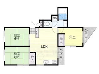ライオンズマンション曽根【4階】の間取り