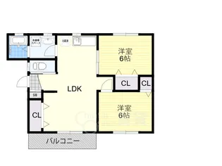 前川ハイツ【1階】の間取り