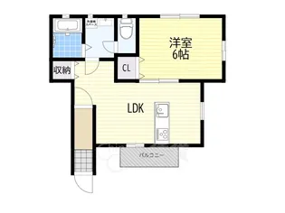 百島アパート【1階】の間取り