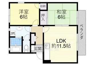メゾン・ヴィータ【1階】の間取り