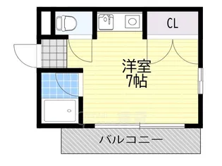 メゾンカッサ庄内【1階】の間取り