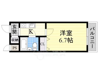 林泉第1ビル【5階】の間取り