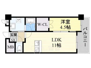 ヴェルドゥール南茨木【3階】の間取り