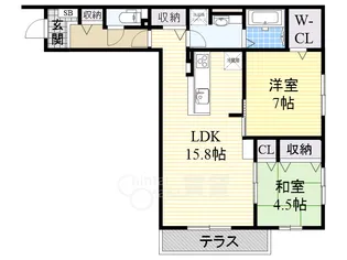 ガーデンパレス箕面A【2階】の間取り