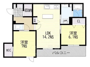 シャーメゾンクレストライフ【2階】の間取り