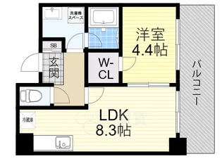 ホワイトハウス箕面【5階】の間取り