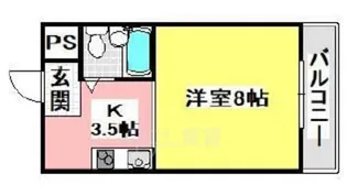 プラットホーム川端通り【3階】の間取り