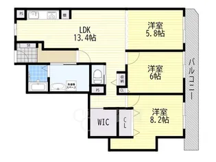 日商岩井池田マンション【3階】の間取り