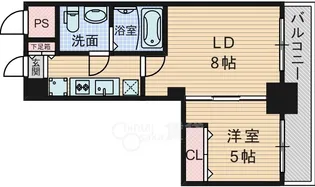 アリビオ千里豊津【5階】の間取り