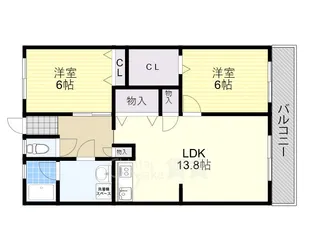 アネックス千里【3階】の間取り