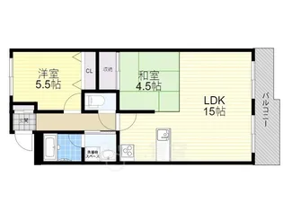 プリメゾン豊中【1階】の間取り