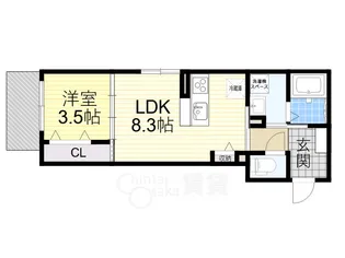 アマントリビエール瀬川【3階】の間取り