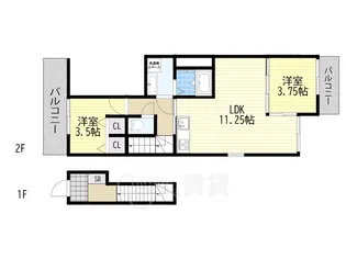 G MAISON 豊中蛍池【2階】の間取り