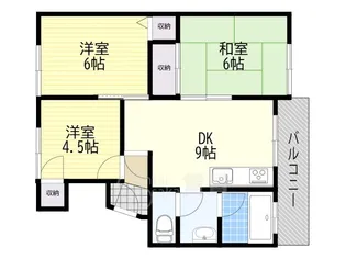 マンション沢良宜B棟【5階】の間取り