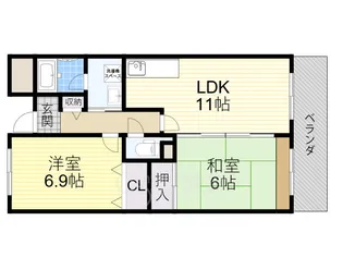 ラルクアンシェル【3階】の間取り