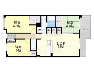 グランロジュマン豊中少路 C街区【7階】の間取り