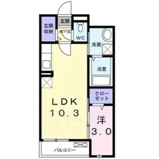 カーサクレインフィールド【4階】の間取り