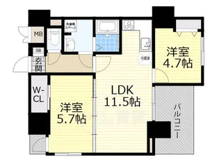 ノルデンハイム江坂アドバンス【10階】の間取り