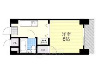 ハイツ山小屋【4階】の間取り