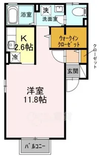 レシェンテ茨木G棟【2階】の間取り