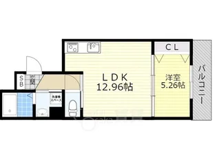 ルフレ服部元町【4階】の間取り