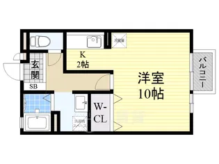 パークサイドヒロツグ A棟【2階】の間取り
