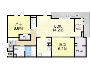 グレースコート豊中北【2階】の間取り