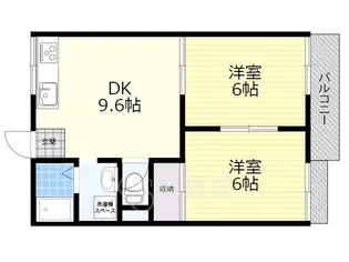 グランビューB棟【2階】の間取り