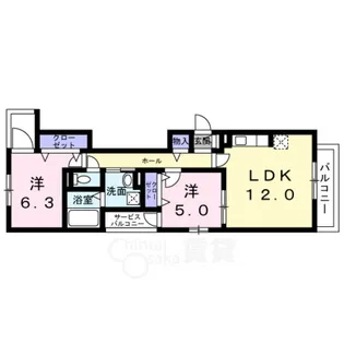 パル茨木【2階】の間取り