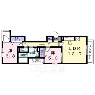パル茨木【1階】の間取り