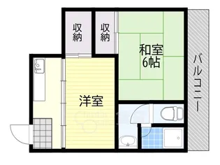 弥生ハウス【1階】の間取り
