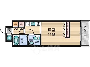 デュオン新大阪レジデンス【5階】の間取り