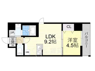 ブロード服部天神駅前レジデンス【9階】の間取り