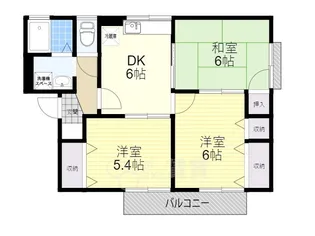 パセオ花屋敷【1階】の間取り
