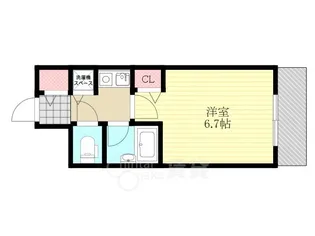 コスモプラザ新大阪【7階】の間取り