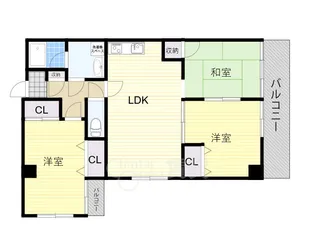 サンフォーレ辰巳【7階】の間取り