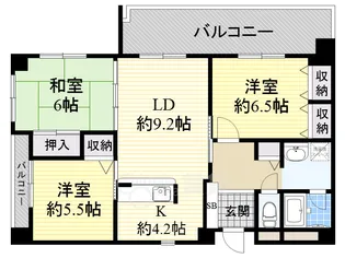 パルコート【6階】の間取り