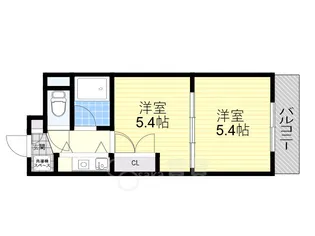 プレステージ天神2【2階】の間取り