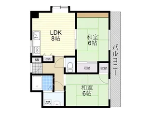 東山ハイツ【3階】の間取り