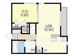レオン・ホクセツ【1階】の間取り