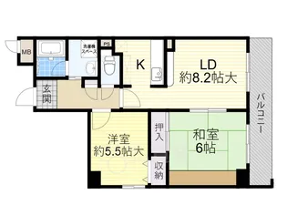 ゼアス真砂【2階】の間取り