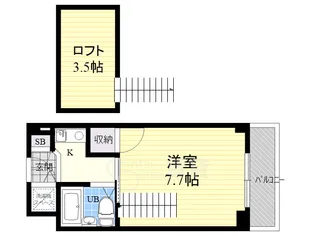 グランリッチ箕面【4階】の間取り