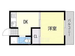 第1コーポ北之坊【2階】の間取り