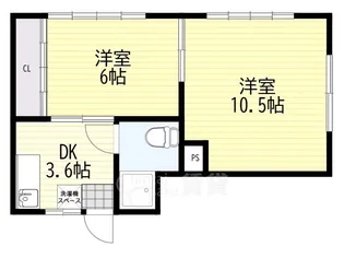 豊中コーエーマンション【2階】の間取り